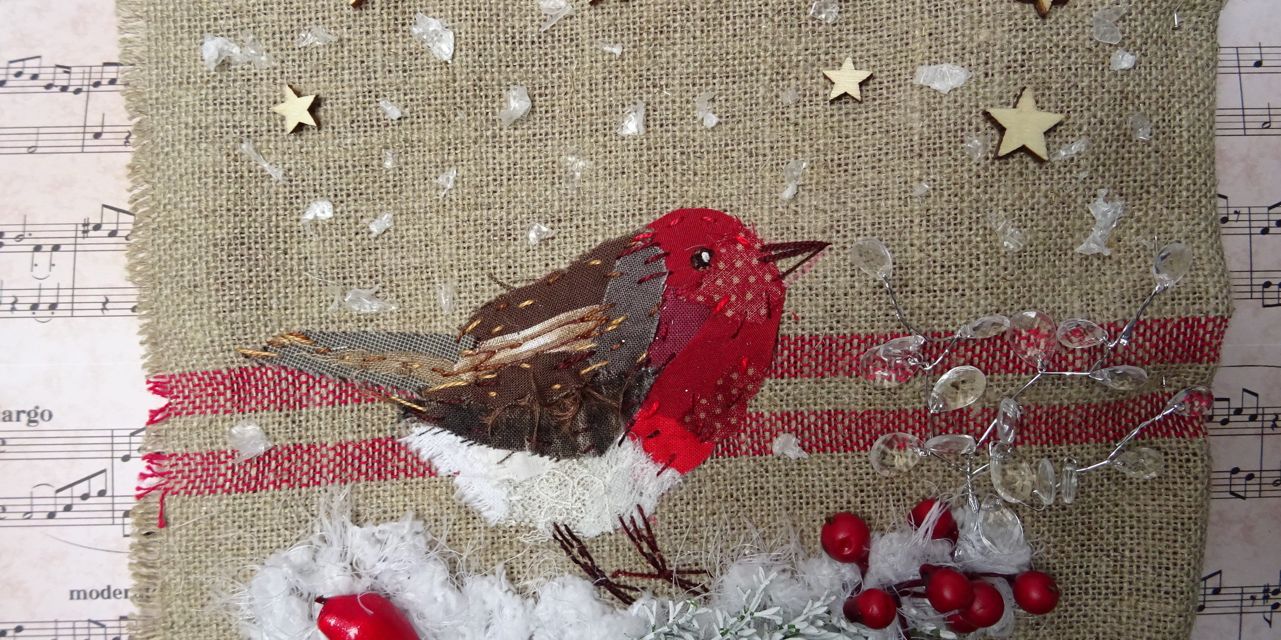 Meilleurs voeux 2021 - rouge gorge façon mandy Patullo