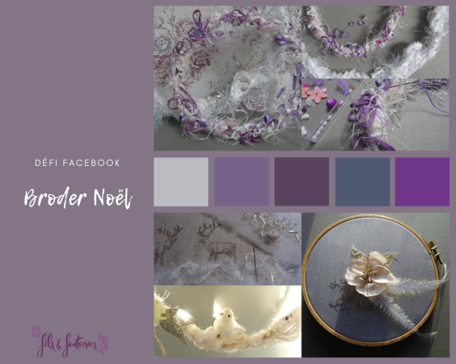 Défi Broder Noël, Fils et Fantaisies, broderie d'embellissement et broderie créative