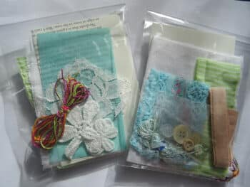 Assortiment créatif Dentelle version bleue - Fils et Fantaisies - Assortiment pour broderie d'embellissement ou broderie créative.