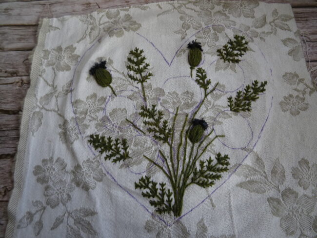 Broder tiges, feuillages et capsules - Fils et Fantaisies