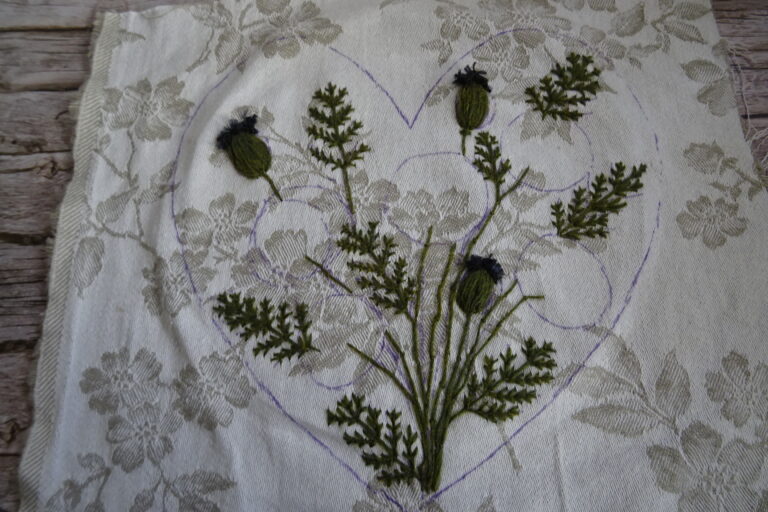 Broder tiges, feuillages et capsules - Fils et Fantaisies