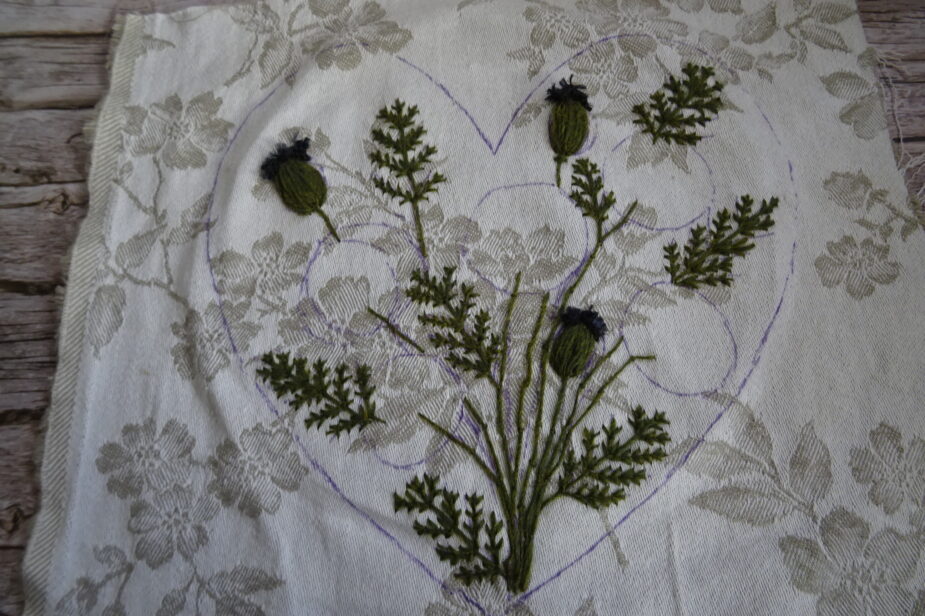 Broder tiges, feuillages et capsules - Fils et Fantaisies