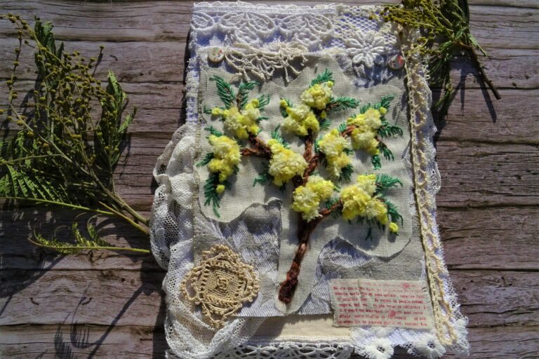 Broder du mimosa façon Léa Stansal - Broderie d'embellissement ou créative - Fils et Fantaisies