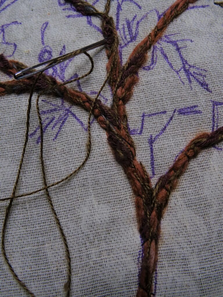 Broder du mimosa façon Léa Stansal - Broderie d'embellissement ou broderie créative par Fils et Fantaisies