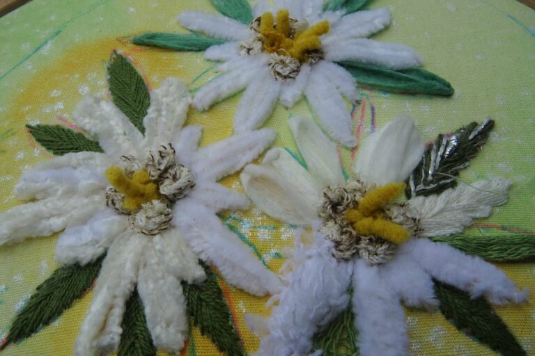 Un coeur en hiver : le modèle version broderie d'embellissement à télécharger