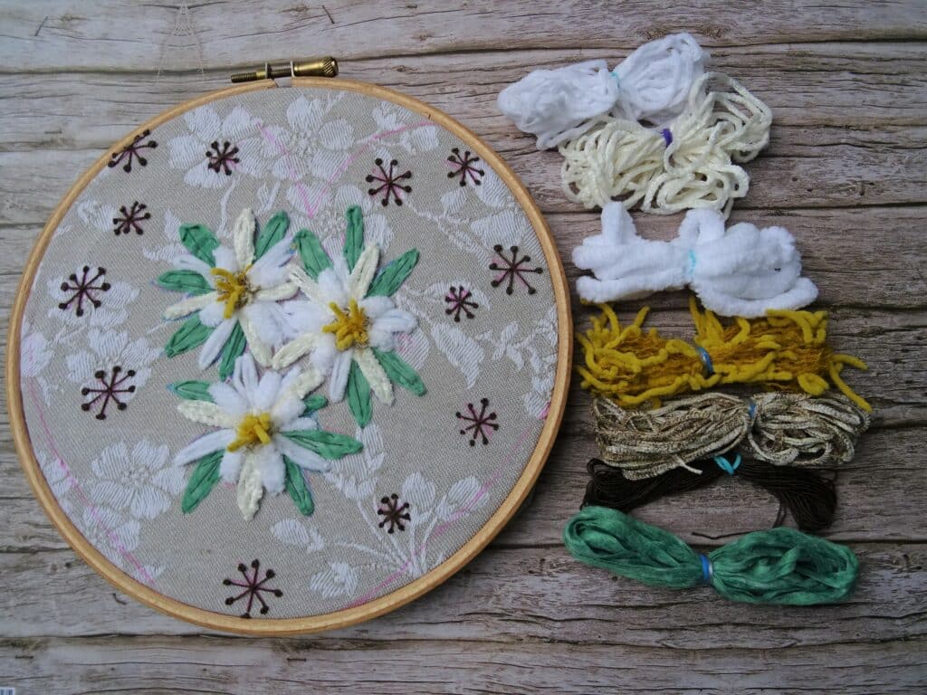 Assortiment "Un coeur en hiver" kit Fils et Fantaisies, fils fantaisie pour broderie d'embellissement ou broderie créative ou broderie fantaisie