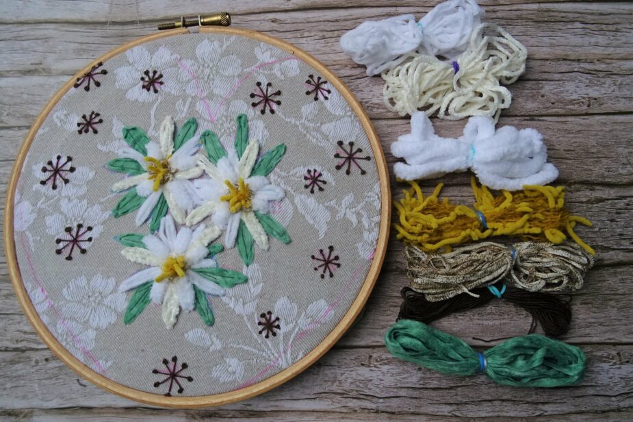 Assortiment Un coeur en hiver Fils et Fantaisies Assortiment "Un coeur en hiver" kit Fils et Fantaisies, fils fantaisie pour broderie d'embellissement ou broderie créative ou broderie fantaisie