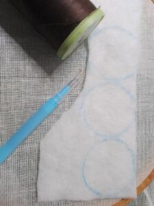 préparatif tuto broder une fleur de tournesol